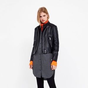 Zara Trafaluc Faux Leather Biker Jacket